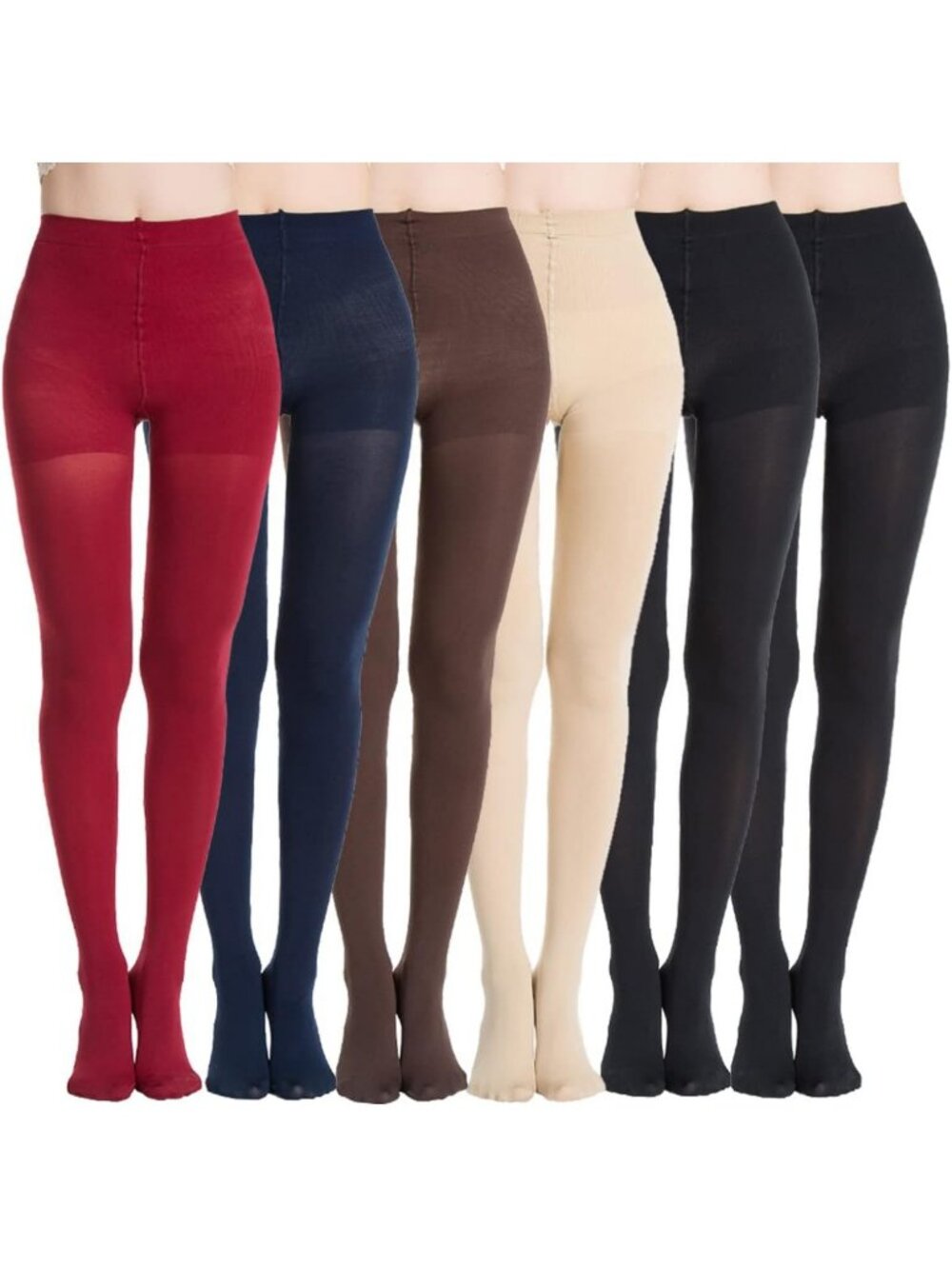 Opaque Control-Top Tights for Women - 2 Pairs, 70 Denier Pantyhose Set
